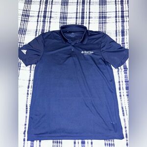 Large navy blue adidas golf polo